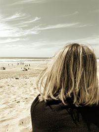 Panoramic view of beach against sky