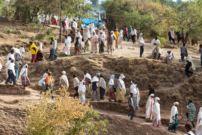 Group of people on the ground