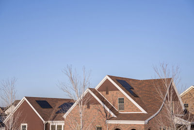 Low angle view of building against clear sky