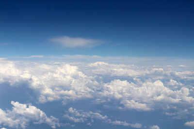 Aerial view of clouds in sky