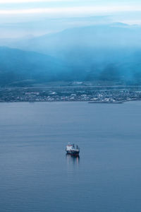 High angle view of sea against sky