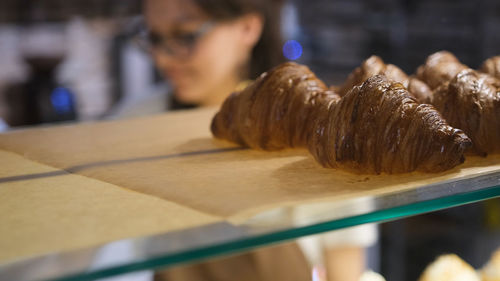 Close-up of food on table