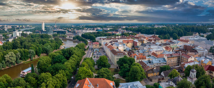 Cityscape of tartu town in estonia.