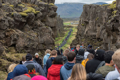 Group of people on rock