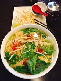 Close-up of soup in bowl