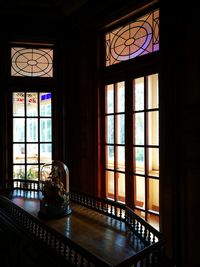 Glass window of house