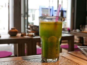 Close-up of drink on table