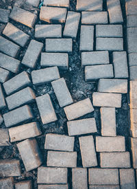 Full frame shot of cobblestone street