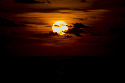 Scenic view of sunset over sea