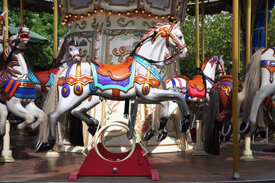 Carousel in amusement park