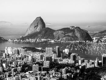 Cityscape and sugarloaf mountain by guanabara bay