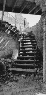 Staircase of abandoned building