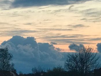 Scenic view of dramatic sky during sunset