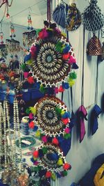 Low angle view of colorful flowers