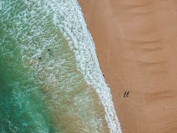 High angle view of sea shore