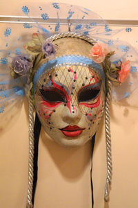 Close-up of mask