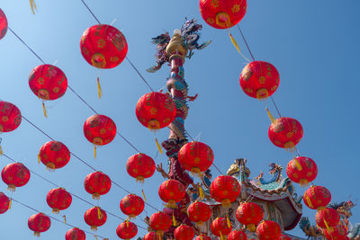 Low angle view of christmas tree