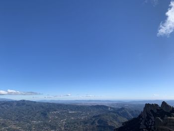 Scenic view of landscape against blue sky