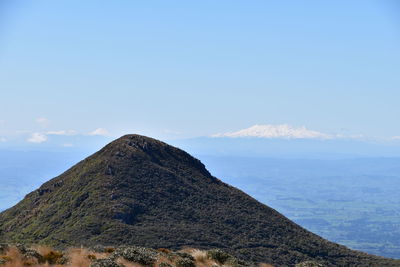 Scenic view of mountain against sky