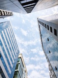 Low angle view of modern building against sky