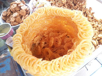 Close-up of bread in plate