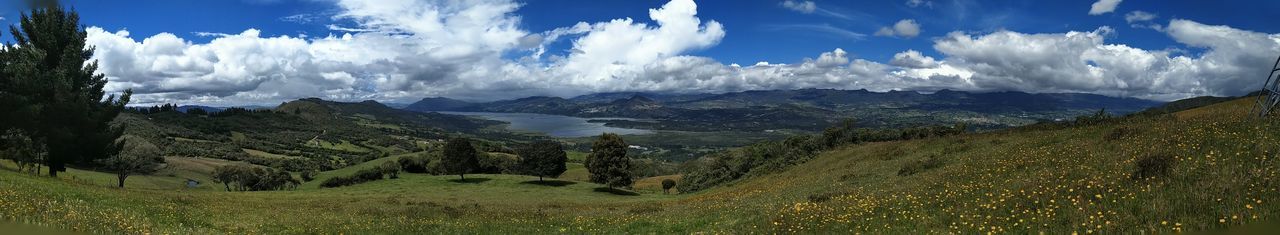 Panoramic view of landscape against sky