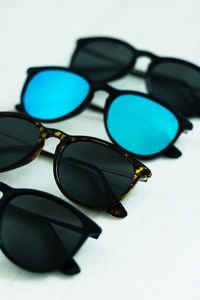 High angle view of sunglasses on table