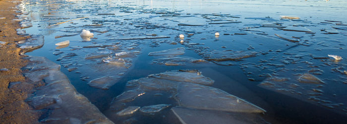 Frozen lake during winter