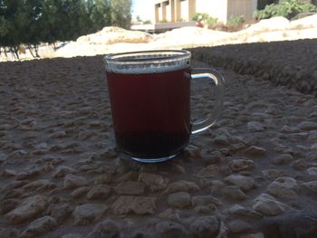 Close-up of coffee on table