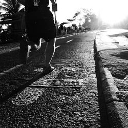 People walking on road