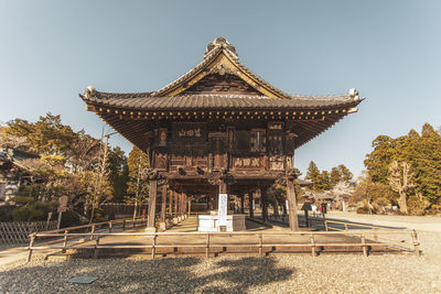 Traditional building against clear sky