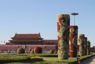 View of tiananmen square against clear sky