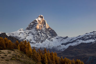 Mount cervino in autumn 