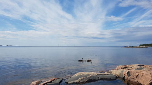 Scenic view of sea against sky