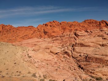 Scenic view of rock formation against sky