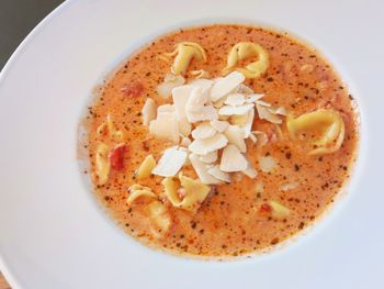 High angle view of food in bowl