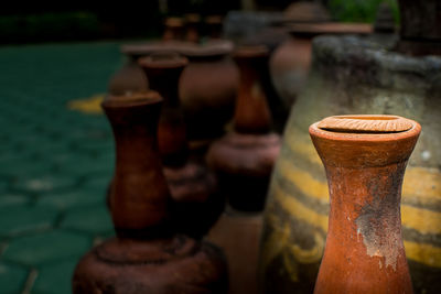 Close-up of cross against blurred background