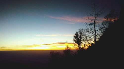 Scenic view of landscape at sunset