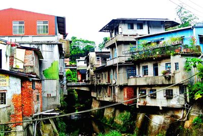View of canal along buildings