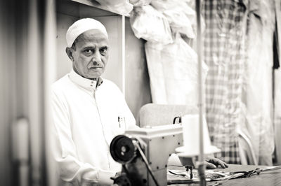 Portrait of man working