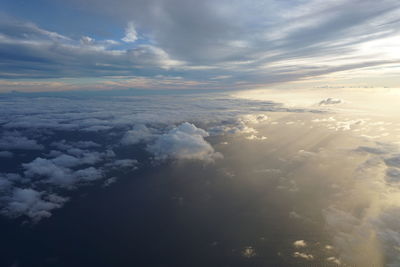 Aerial view of cloudy sky
