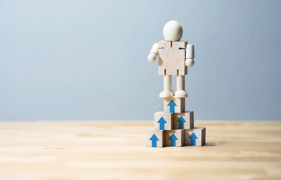 Close-up of figurine on table