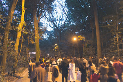 Crowd at night