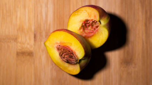 Directly above shot of fruits on table