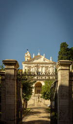 View of historic building against clear sky
