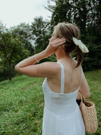 Summer picnic in the garden