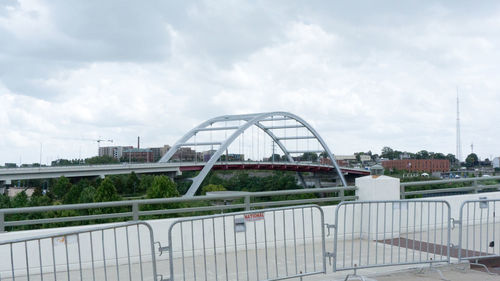 View of suspension bridge against sky