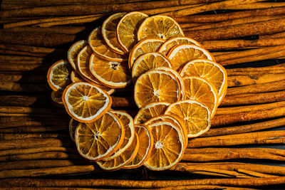 Directly above shot of food on table