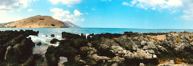 Panoramic view of sea against sky