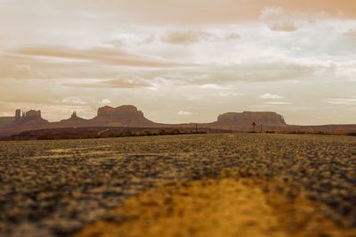 Street in direction of monument valley